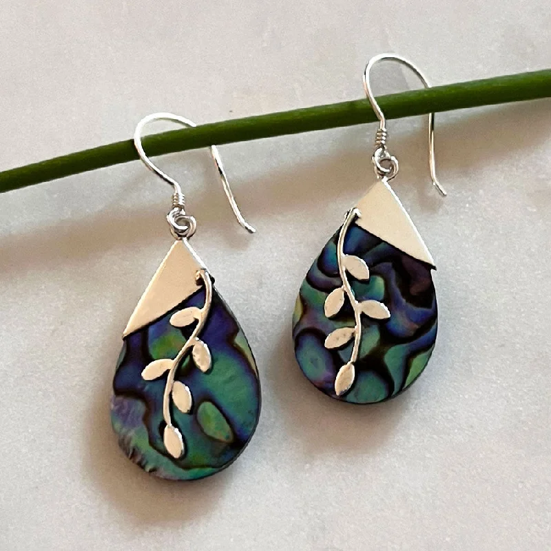 The Biggest Jewelry Sale Of The Year Is Here Abalone Leaf Earrings - Sterling Silver, Indonesia
