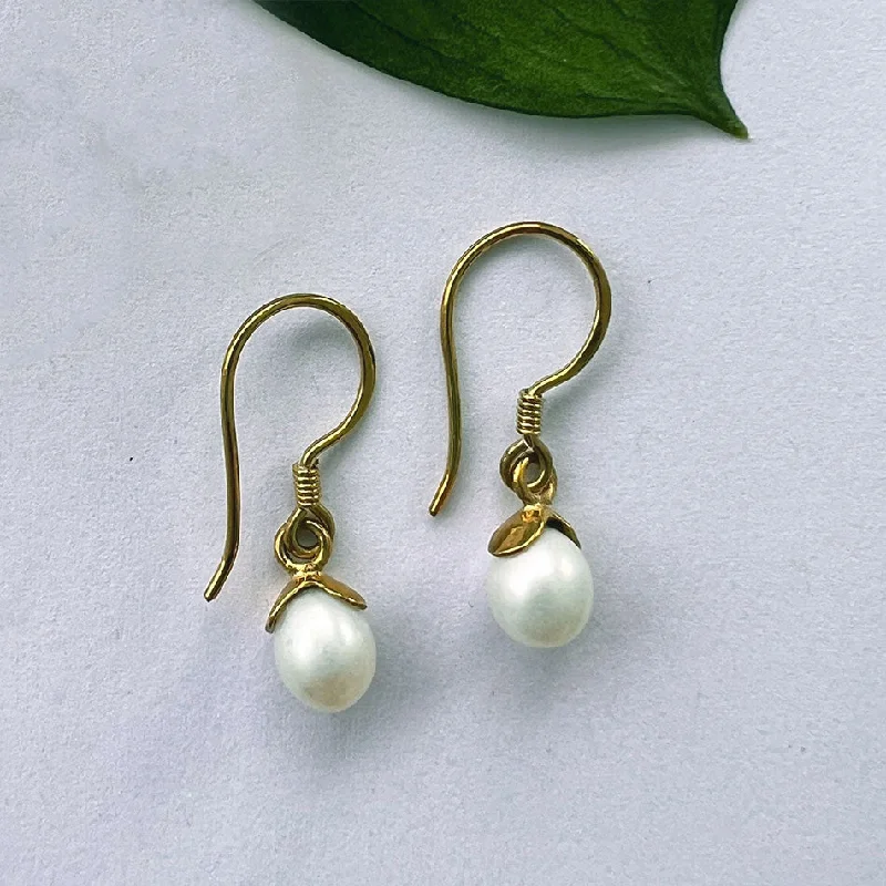 Shine Without Limits – Jewelry Sale Happening Now Acorn Pearl Earrings - Brass, Indonesia