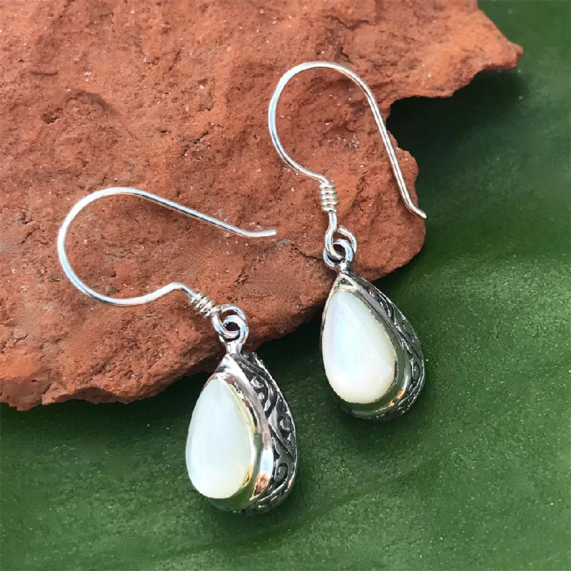 Affordable Luxury Jewelry For Every Occasion Antik Earrings, Mother of Pearl - Sterling Silver, Indonesia
