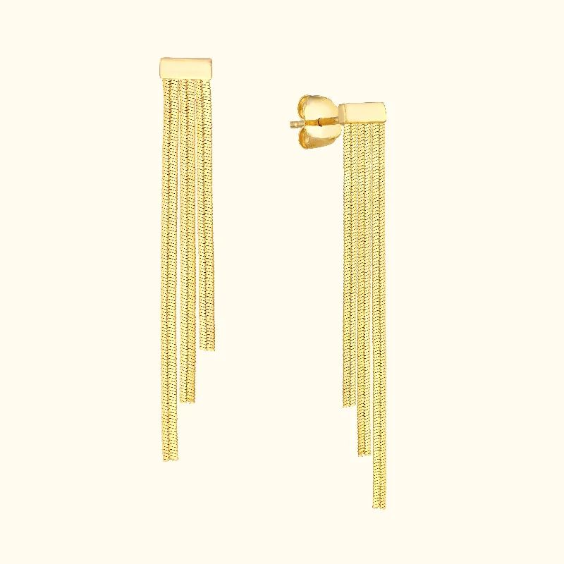 Shop Jewelry That Shines Without The High Price Ascending Triple Snake Chain Earrings
