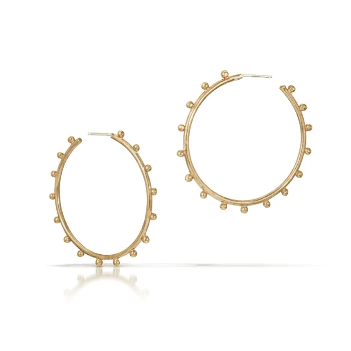 Timeless Elegance Now At Special Discounts Bronze Studded Hoops