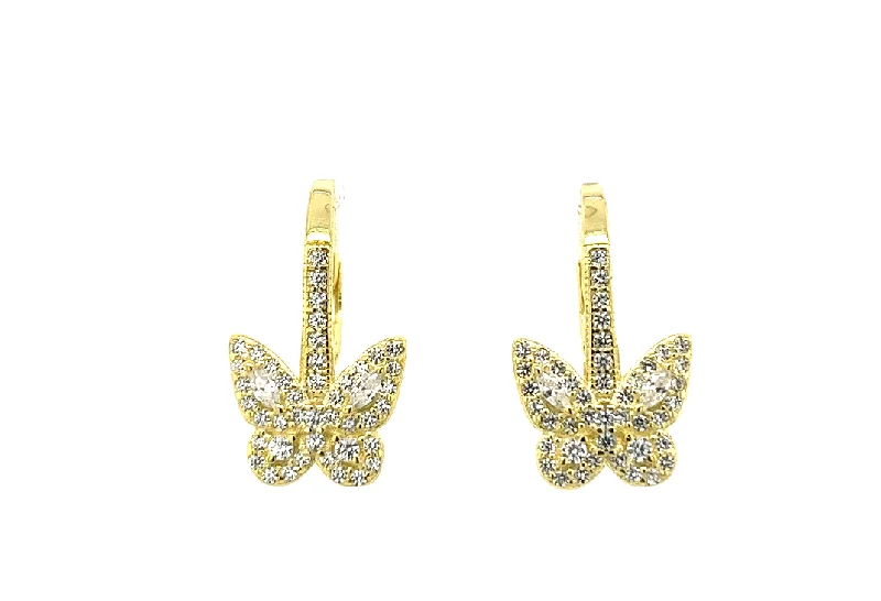 Modern Jewelry At Exclusive Discounts – Shop Today Butterfly  Huggie Earrings