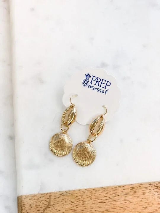 Unmissable Deals On Handmade Jewelry Collections Cassidy Puka Shell Dangle Earrings - Gold