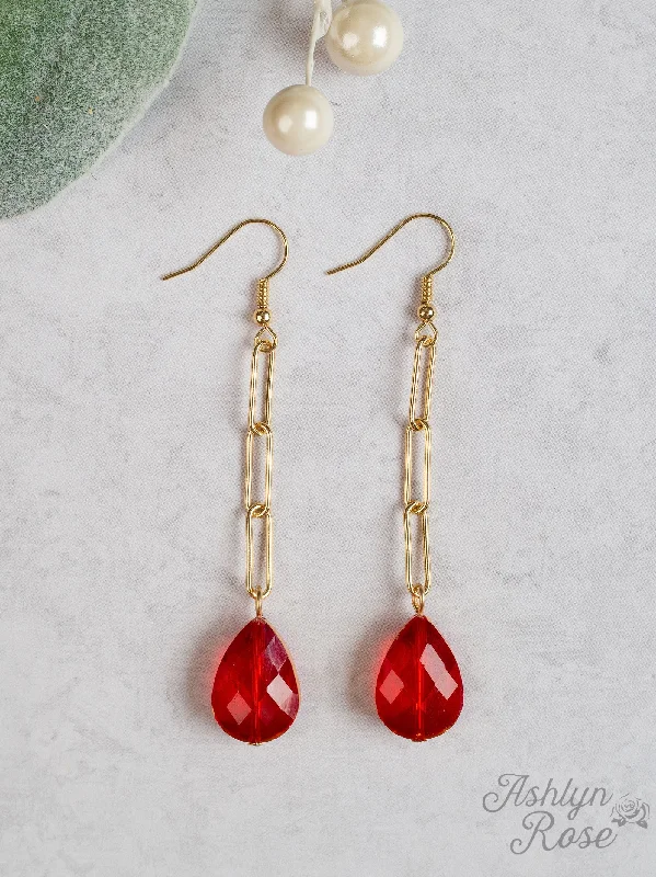 Handmade Pearl Jewelry For Timeless Elegance Chill with Me Dangle Earrings with Gold, Red Handmade Pearl Jewelry For Timeless Elegance Chill with Me Dangle Earrings with Gold, Red