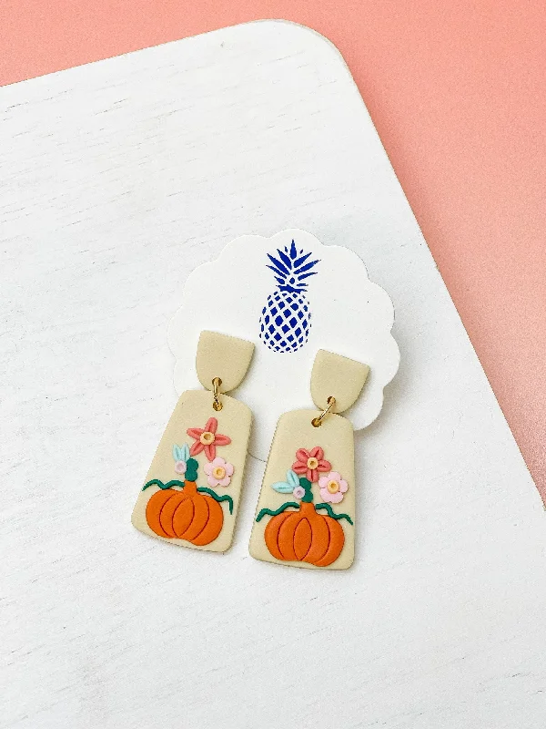 Once-A-Year Jewelry Sale – Grab Your Favorites Now Clay Pumpkin Dangle Earrings