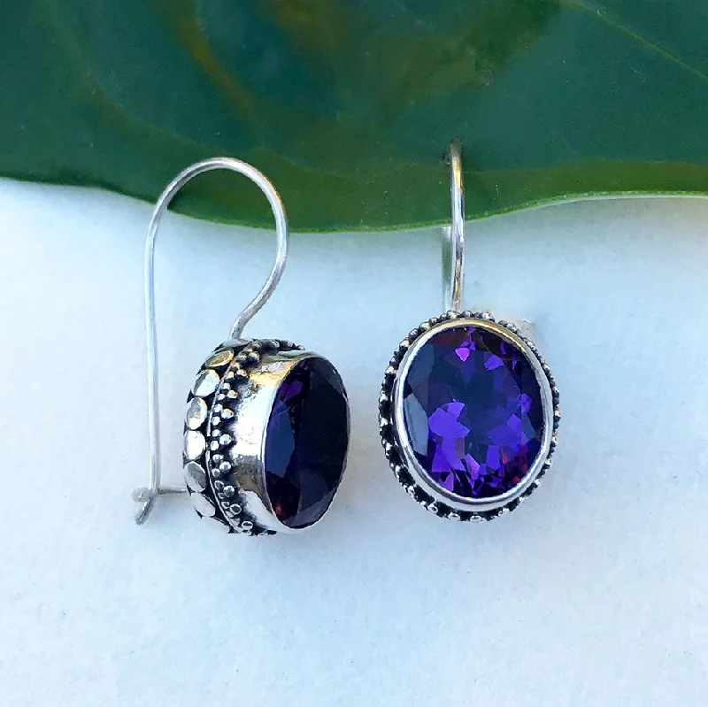 Sparkle More For Less – Jewelry Sale Happening Now Permata Earrings, Amethyst - Sterling Silver, Indonesia