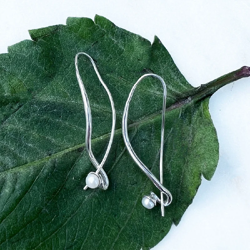 Handmade Pearl Jewelry For Timeless Elegance Artsy Pearl Earrings - Sterling Silver, Indonesia
