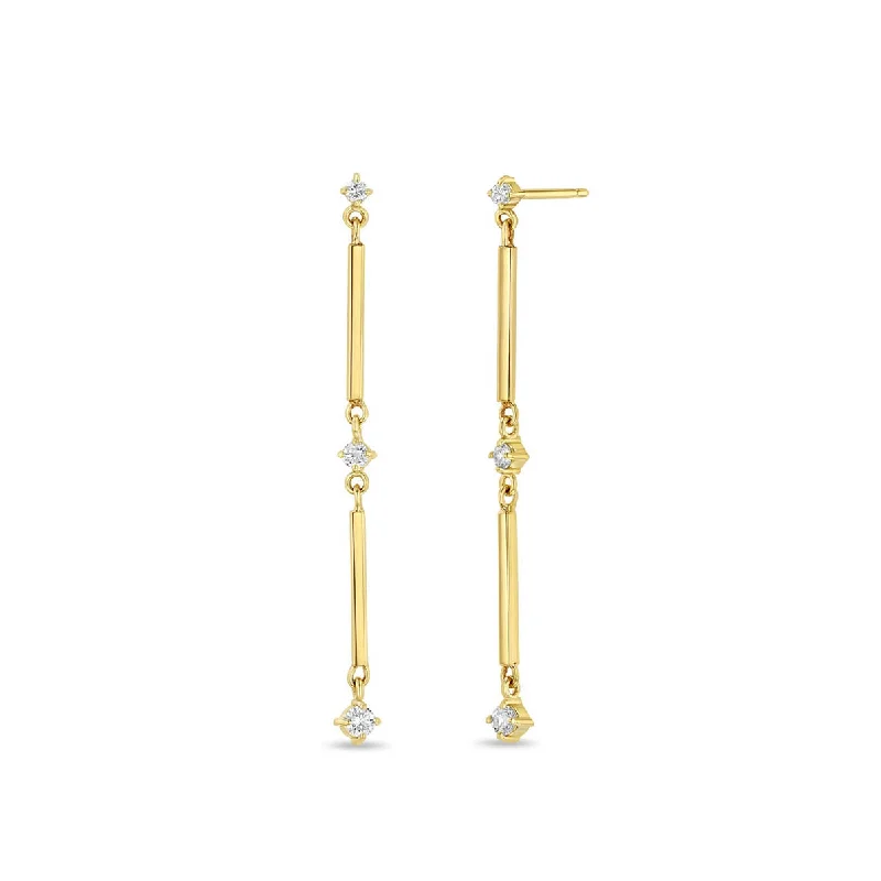 Grab Your Favorite Jewelry At The Lowest Prices Diamond Bar Link Earrings