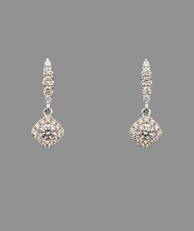 Get The Sparkle You Love At Prices You Adore Diamond Dangle Earrings 14K White Gold