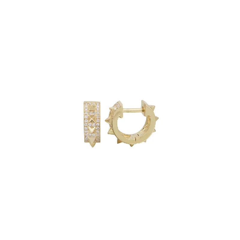 Everyday Jewelry Essentials Now On Sale Diamond Pave Pyramid Huggies