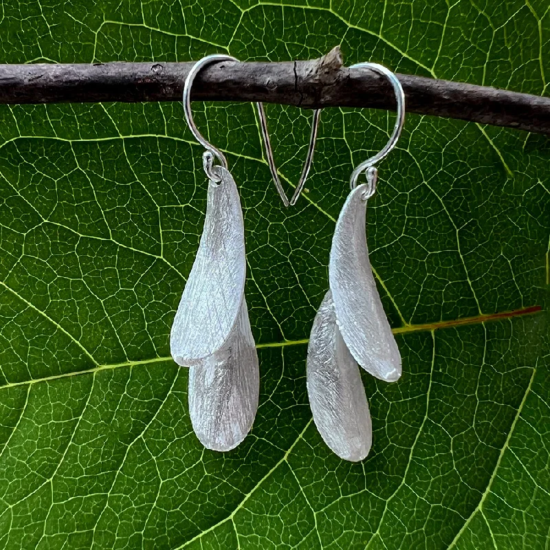 Affordable Luxury Jewelry For Every Occasion Double Petal Earrings - Sterling Silver, Indonesia