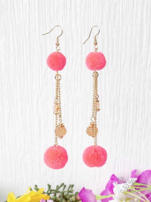 Luxury Jewelry Sale – Elegant Styles At Unbeatable Prices Double The Pom Earrings, Hot Pink Luxury Jewelry Sale – Elegant Styles At Unbeatable Prices Double The Pom Earrings, Hot Pink