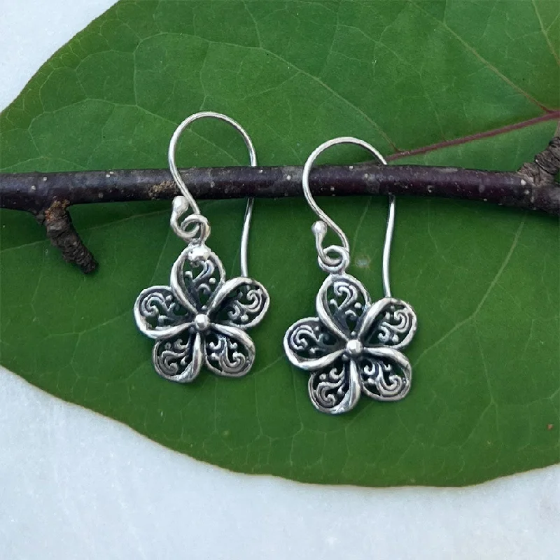 Don't Miss Out On Bestselling Jewelry At Special Prices Filigree Flower Earrings - Sterling Silver, Indonesia