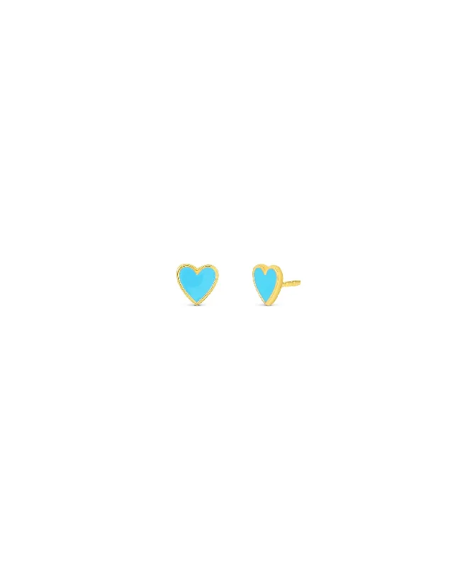 Get Ready To Sparkle – Special Jewelry Discounts Heart Enamel Stud
