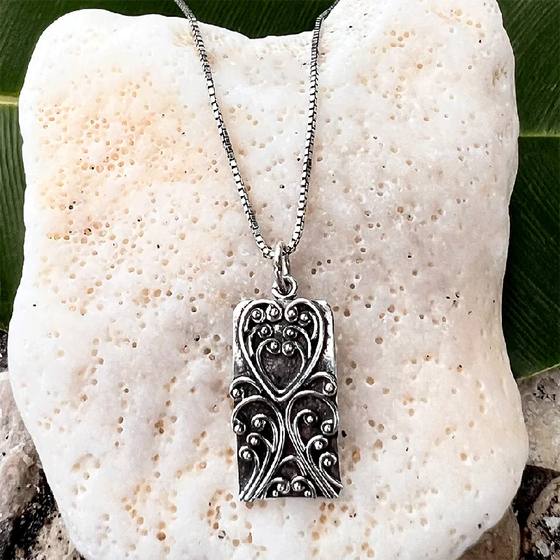 Timeless Elegance At Unbelievable Discounts Heartbeat Filigree Necklace- Sterling Silver, Indonesia Timeless Elegance At Unbelievable Discounts Heartbeat Filigree Necklace- Sterling Silver, Indonesia