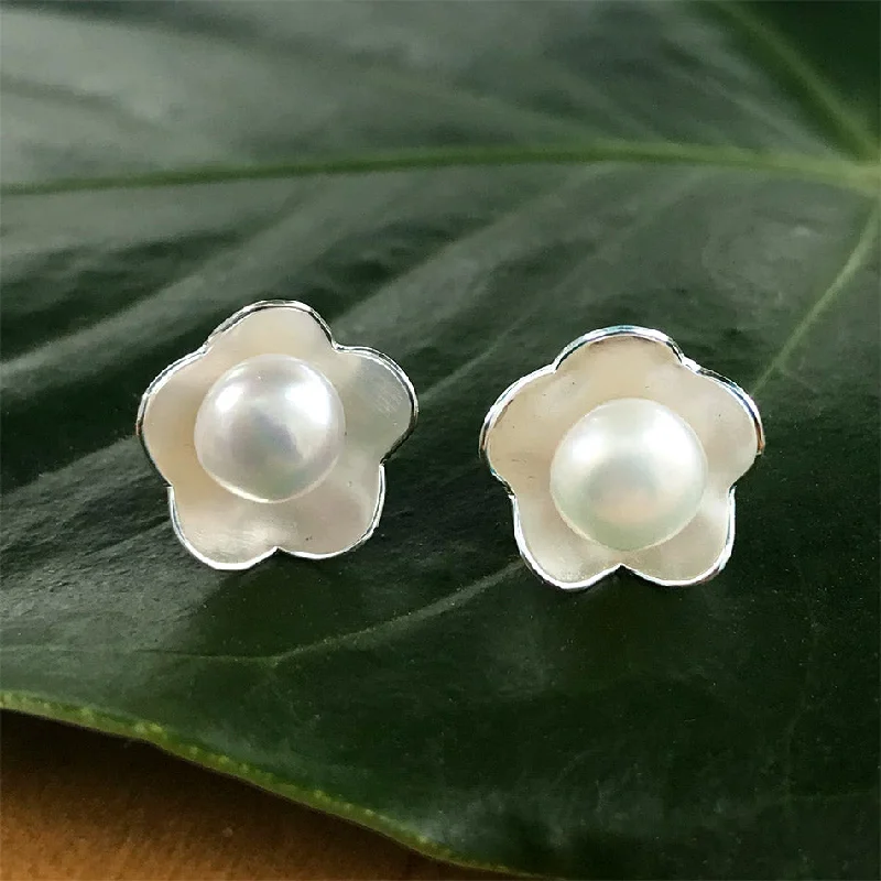 Exclusive Jewelry Bundles At Discounted Prices Hidden Pearl Studs - Sterling Silver, Indonesia