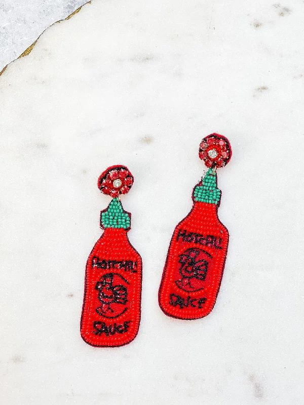 Luxury Jewelry Sale – Elegant Styles At Unbeatable Prices Hot Sauce Bottle Beaded Dangle Earrings