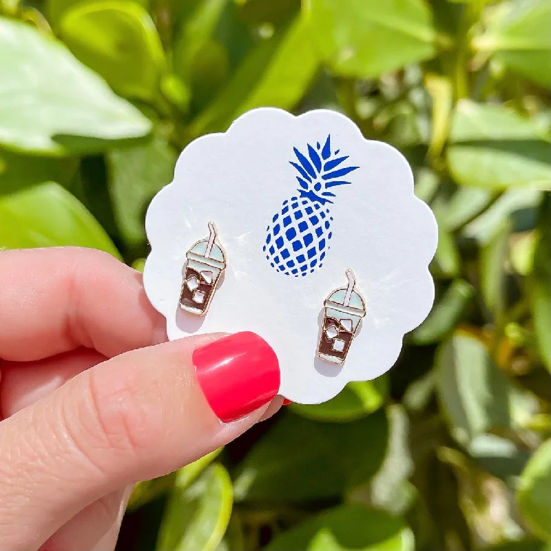 Jewelry Deals That Sparkle – Shop Today Iced Coffee Signature Enamel Studs by Prep Obsessed