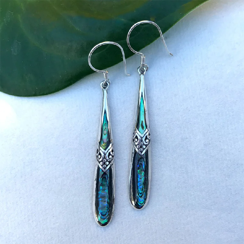 Flash Sale On Exquisite Jewelry – Don't Miss Out Kenindah Abalone Earrings - Sterling Silver, Indonesia