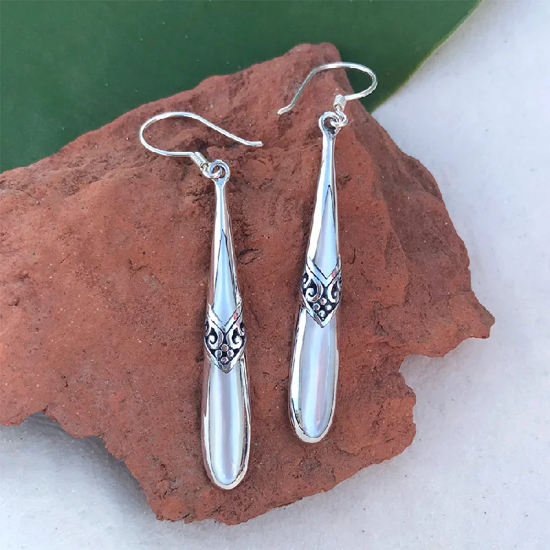Seasonal Jewelry Deals – Elevate Your Style Kenindah Mother of Pearl Earrings - Sterling Silver, Indonesia