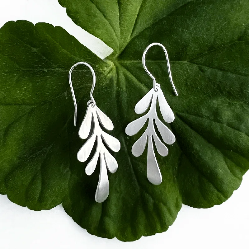 Buy More, Save More – Special Jewelry Discounts Lovely Leaf Earrings - Sterling Silver, Indonesia
