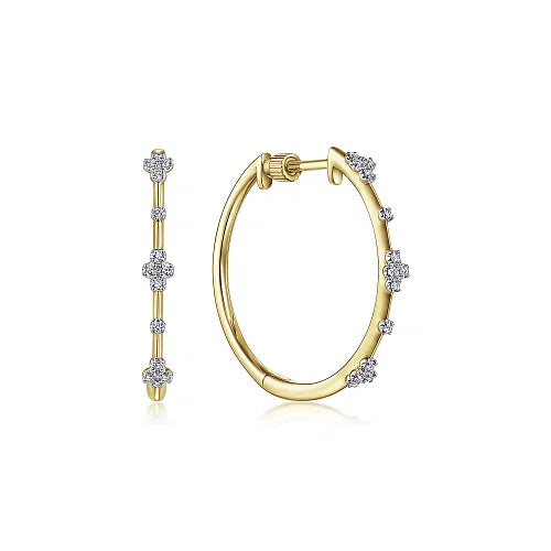 Celebrate Every Occasion With Sparkling Savings Gabriel & Co. Medium Diamond Hoops