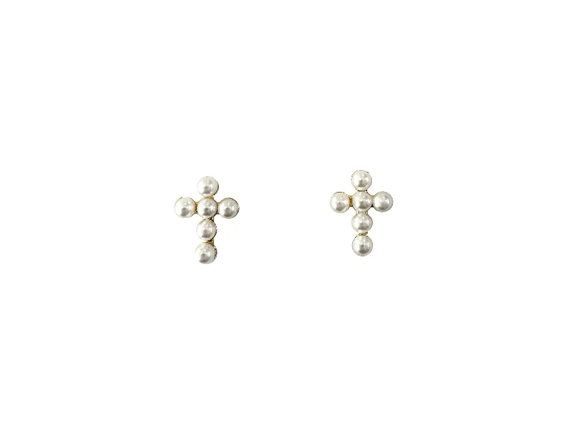 Fashion-Forward Jewelry At Incredible Prices Mini Pearl Cross Stud