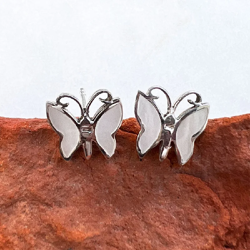Shop Signature Jewelry Styles At Exclusive Prices Mother-of-Pearl Butterfly Studs - Sterling Silver, Indonesia