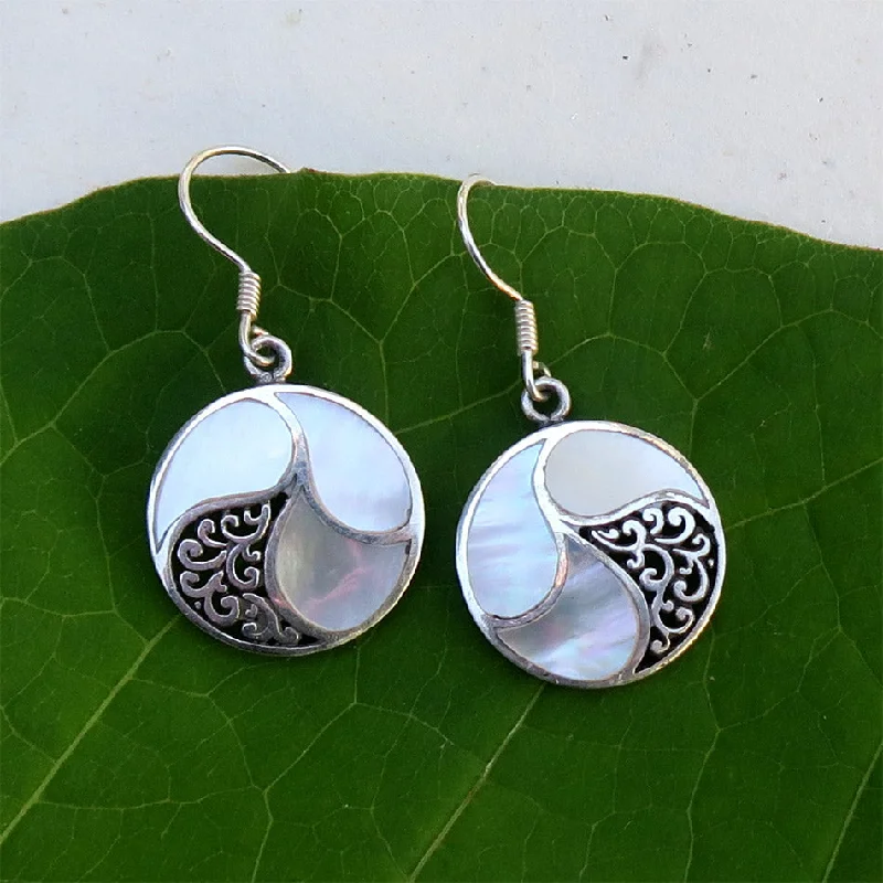 Celebrate Every Occasion With Sparkling Savings Saja Mother of Pearl Earrings - Sterling Silver, Indonesia