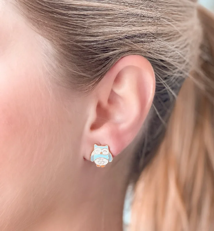 Special Jewelry Deals – Upgrade Your Collection Owl Signature Enamel Studs by Prep Obsessed