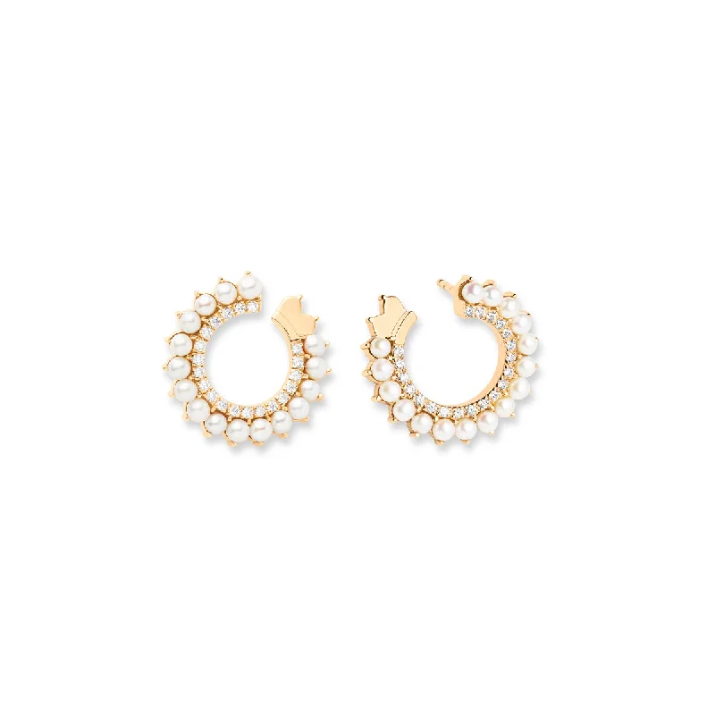 Your Perfect Accessory Now At The Best Price Pearl Forward Facing Hoops
