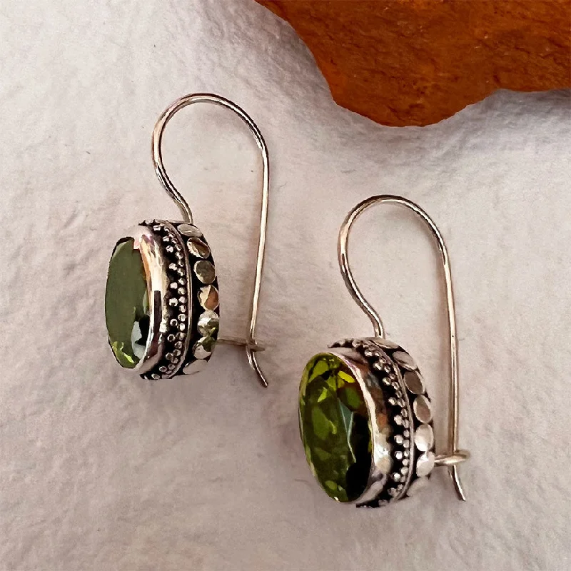 Discounted Luxury Jewelry – Shine Without The Splurge Permata Earrings, Peridot - Sterling Silver, Indonesia