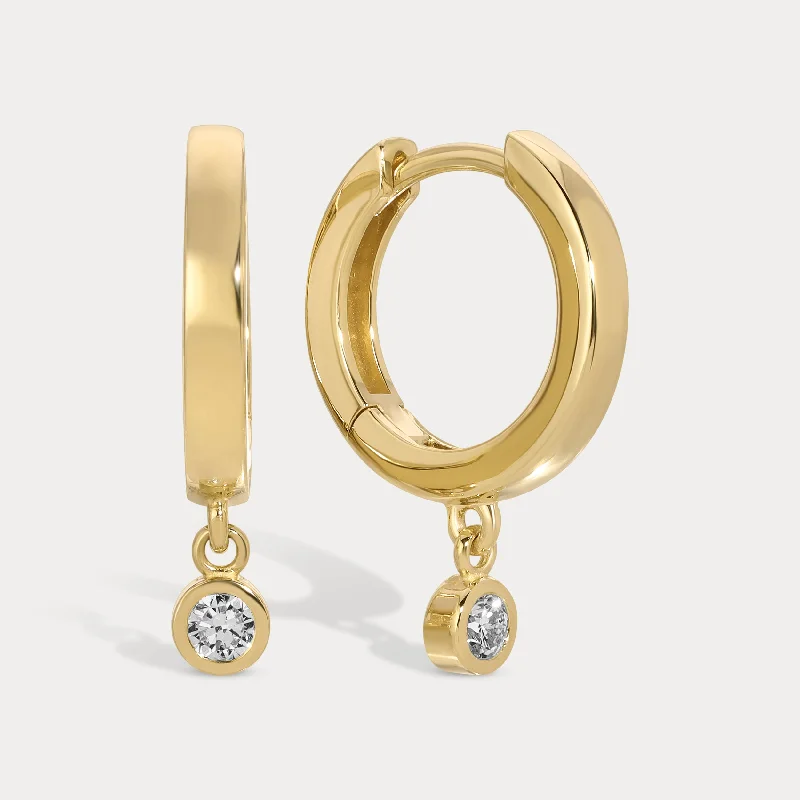Breathtaking Jewelry, Breathtaking Prices Round Bezel Huggies