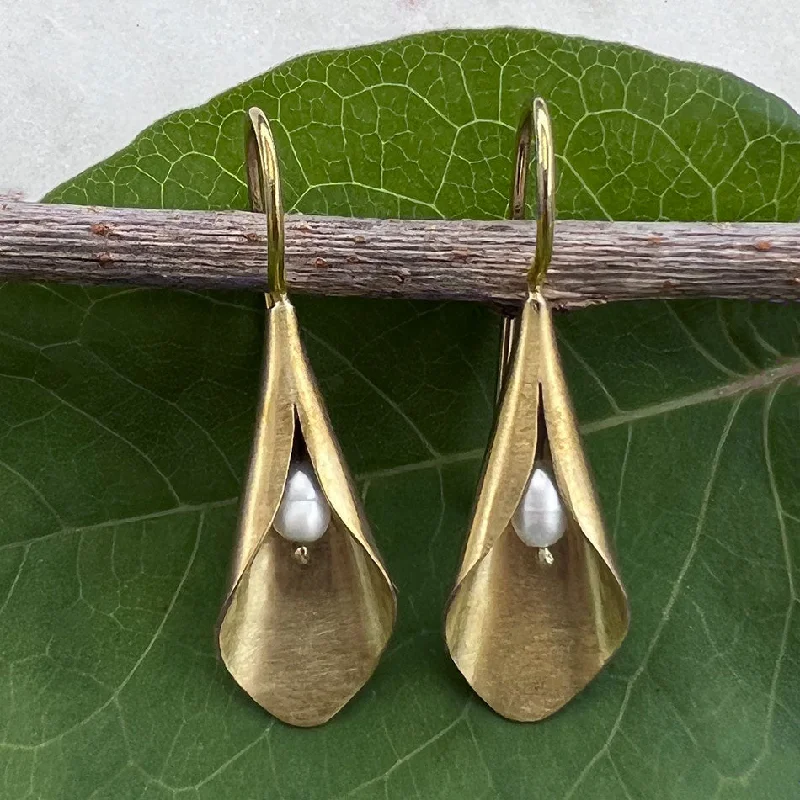 Don't Miss These Dazzling Jewelry Discounts Sacred Lily Earrings - Brass, Indonesia