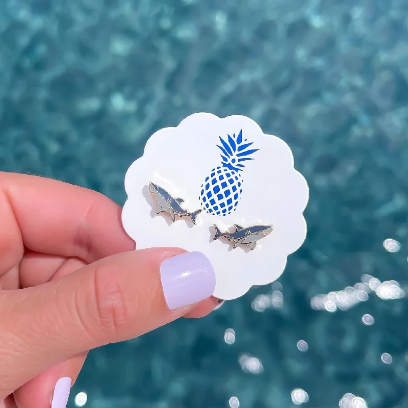 Exclusive Jewelry Sale – Shine For Less Shark Signature Enamel Studs by Prep Obsessed Exclusive Jewelry Sale – Shine For Less Shark Signature Enamel Studs by Prep Obsessed