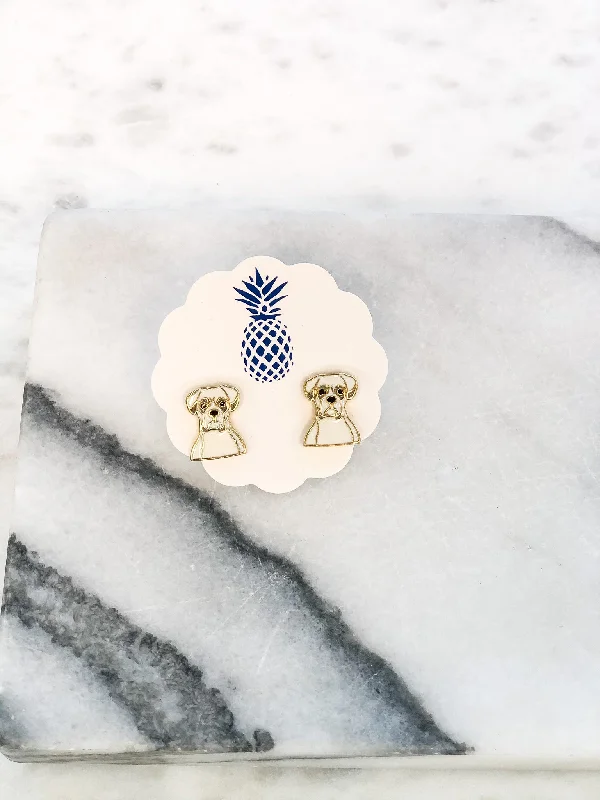 Shop Dazzling Jewelry At The Best Prices Signature Pet Enamel Studs by Prep Obsessed - Boxer