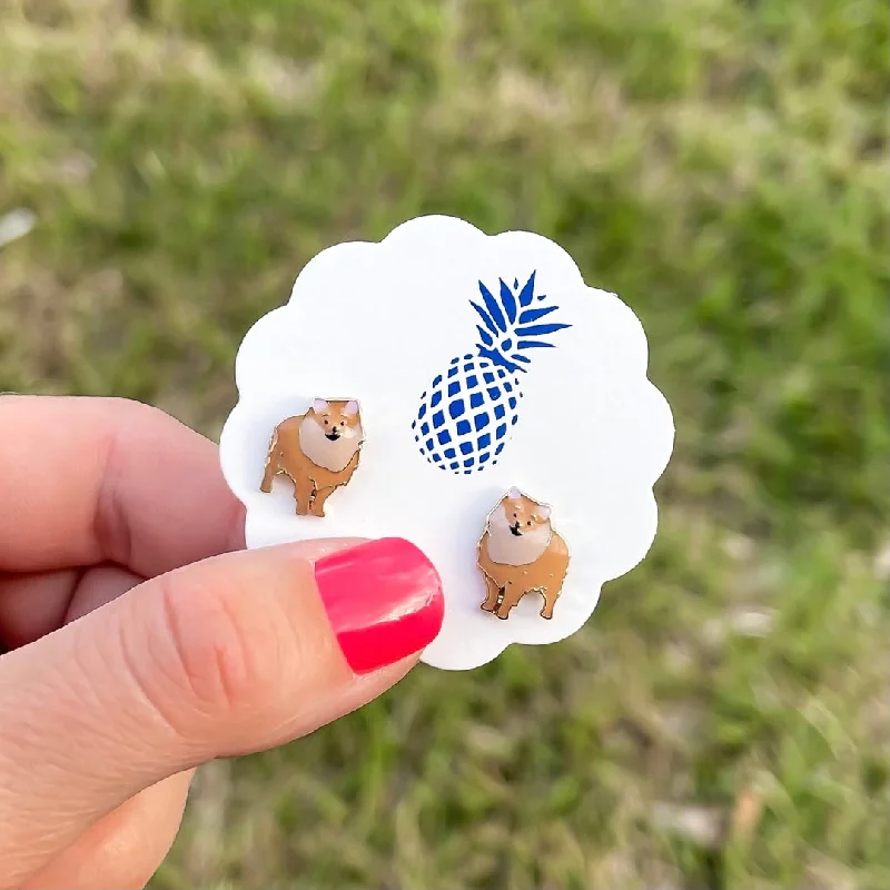 Shop Fine Jewelry With Amazing Deals Signature Pet Enamel Studs by Prep Obsessed - Pomeranian Shop Fine Jewelry With Amazing Deals Signature Pet Enamel Studs by Prep Obsessed - Pomeranian