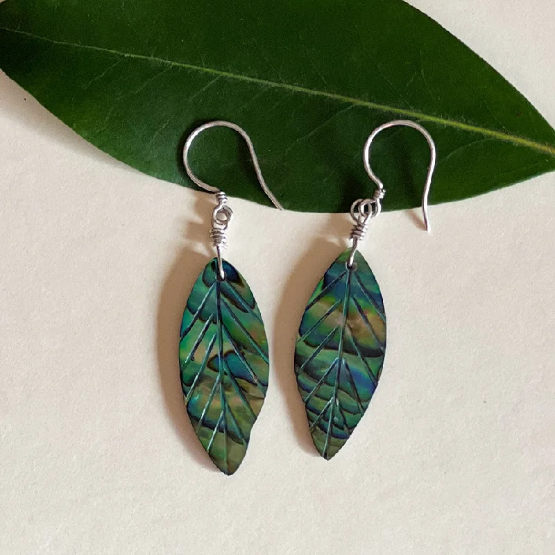 Get The Best Deals On Timeless Jewelry Pieces Abalone New Leaf Earrings, Indonesia