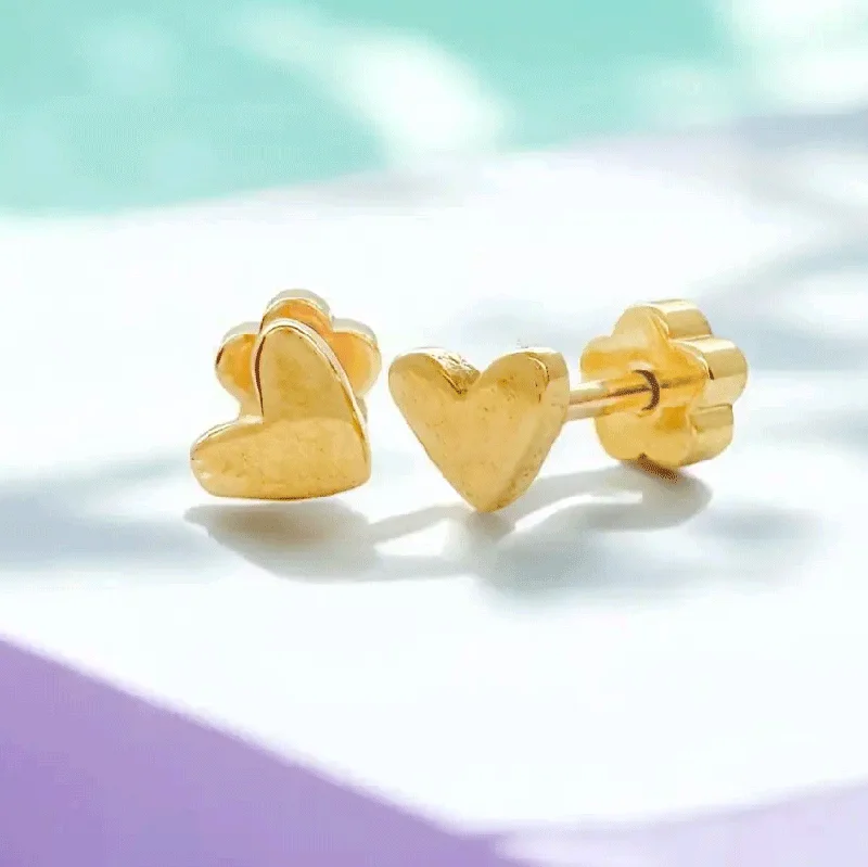 Get The Jewelry You Love At A Price You Love Tiny Kid's Heart Earrings, Thailand