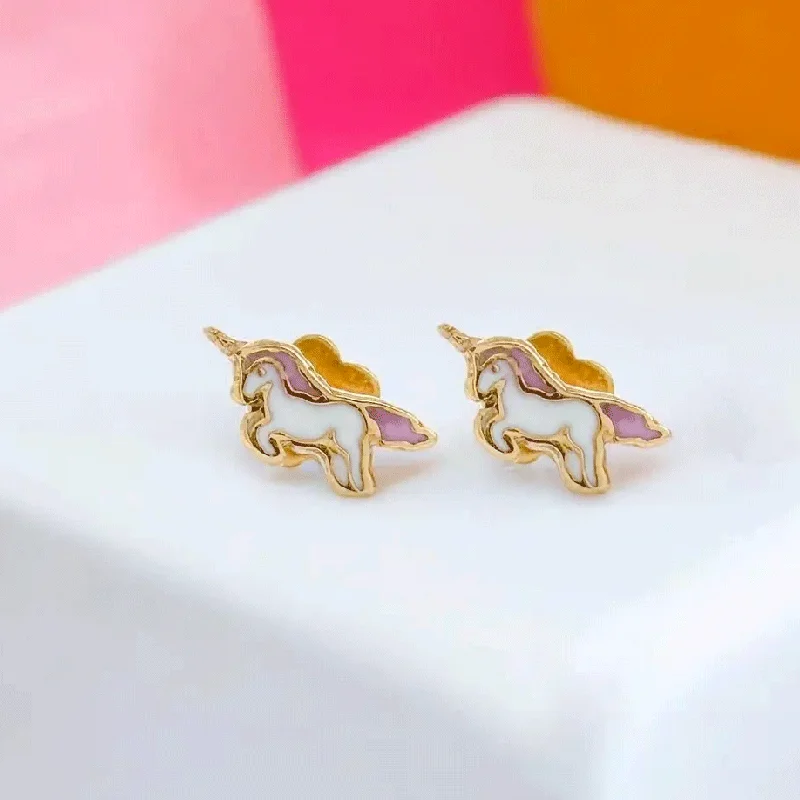Best Jewelry Sale Prices – Limited-Time Offer Tiny Kid's Unicorn Earrings, Thailand