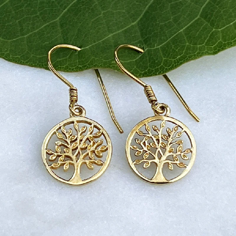 Stunning Jewelry At Even More Stunning Prices Tree of Life Earrings - Brass, Indonesia