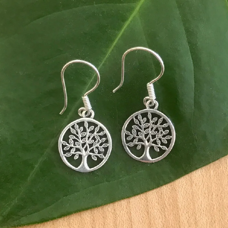 Seasonal Jewelry Deals – Elevate Your Style Tree of Life Earrings - Sterling Silver, Indonesia