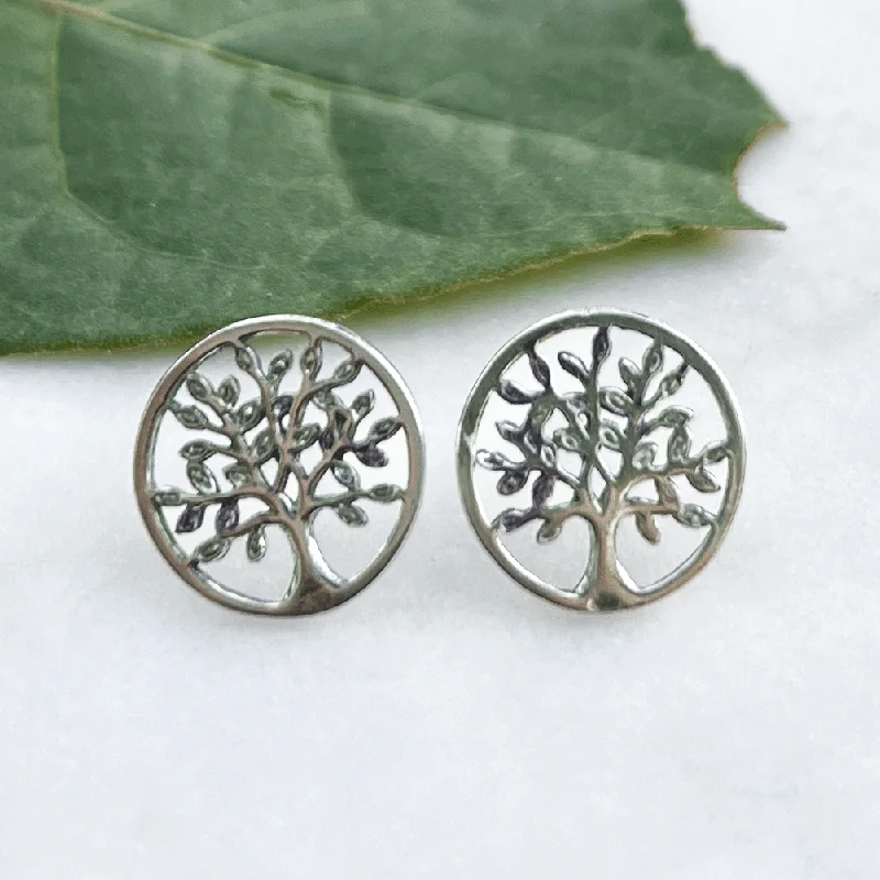 Save On Luxury Jewelry Pieces – Limited-Time Offers Tree of Life Post Earrings - Sterling Silver, Indonesia