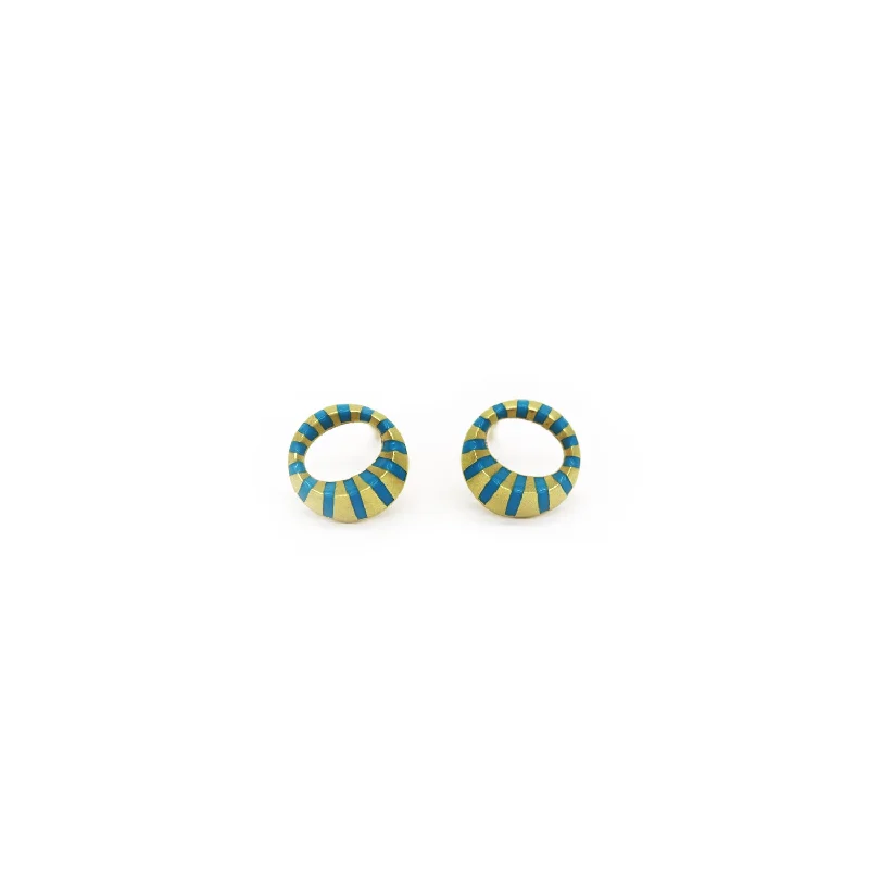 Flash Sale On Stunning Jewelry – Don't Miss Out Turquoise Enamel Halo Studs