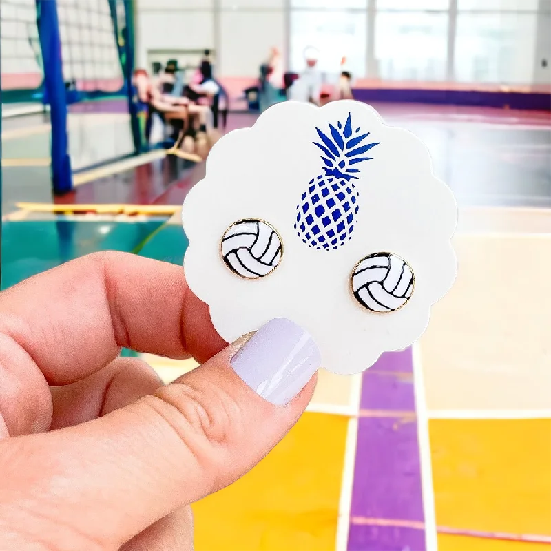 Seasonal Jewelry Deals – Elevate Your Style Volleyball Signature Enamel Studs by Prep Obsessed