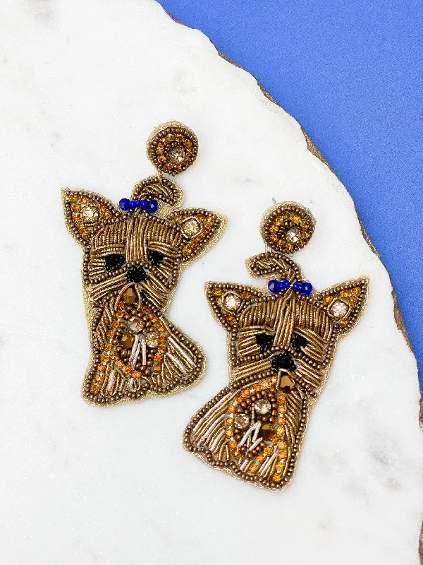 Your Dream Jewelry At Dream Prices – Shop Now Yorkie Beaded Dangle Earrings