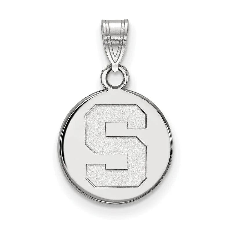 Your Dream Jewelry At Dream Prices – Shop Now 10k White Gold Michigan State Small Initial S Disc Pendant
