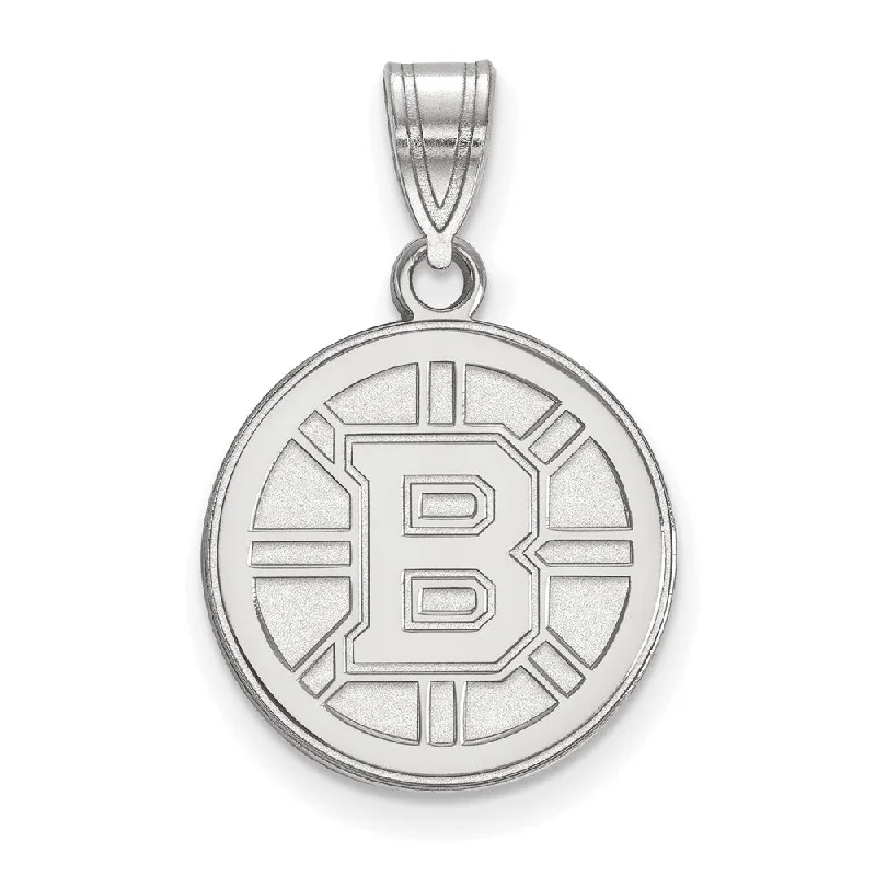Limited-Time Offer On Elegant Jewelry Pieces 10k White Gold NHL Boston Bruins Medium Disc Pendant Limited-Time Offer On Elegant Jewelry Pieces 10k White Gold NHL Boston Bruins Medium Disc Pendant