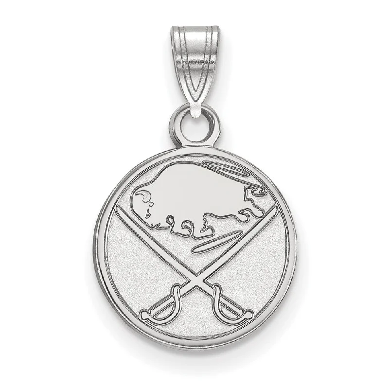 Get Your Favorite Jewelry At The Best Price 10k White Gold NHL Buffalo Sabres Small Disc Pendant Get Your Favorite Jewelry At The Best Price 10k White Gold NHL Buffalo Sabres Small Disc Pendant