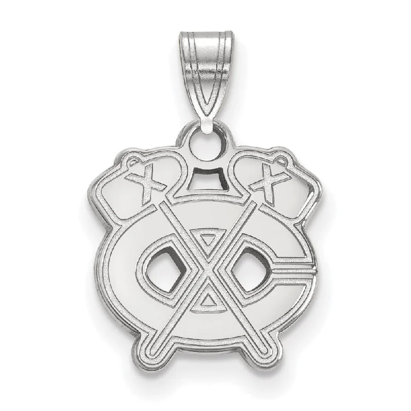 Premium Jewelry Now Available At Special Discounts 10k White Gold NHL Chicago Blackhawks Small Pendant Premium Jewelry Now Available At Special Discounts 10k White Gold NHL Chicago Blackhawks Small Pendant